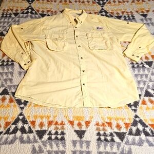 All-American Fisherman Long Sleeved Back Vented Button Down Shirt XL 46